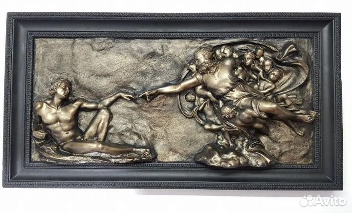 Барельеф Сотворение Адама Скульптура панно картина
