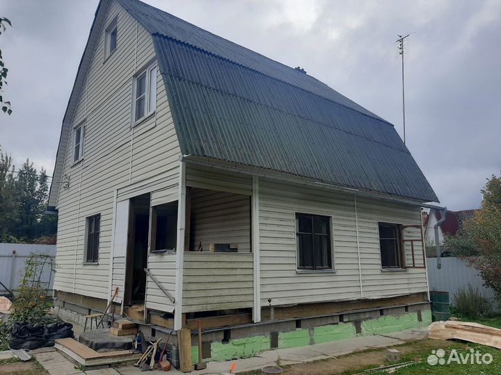 Замена венцов. Замена фундамента. Подъем дома