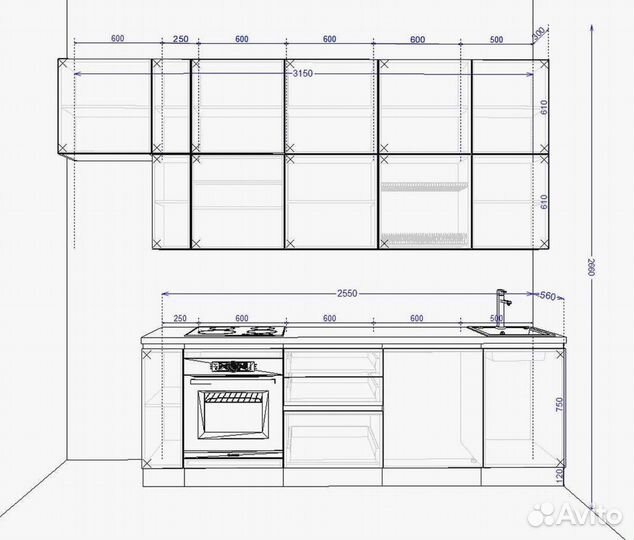 Встроенная кухня от производителя