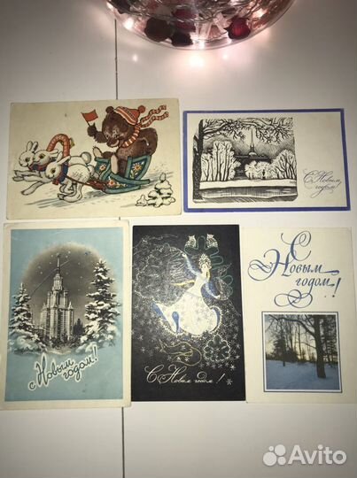 Советские новогодние открытки. Оригинал