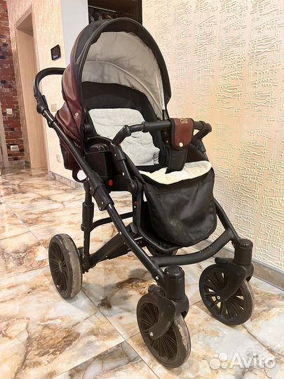 Коляска 2 в 1 эко кожа
