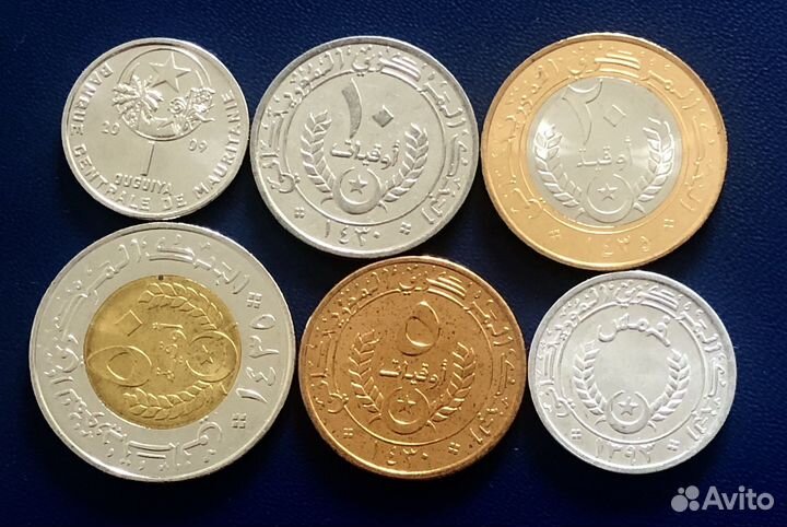 Мавритания набор 6 монет