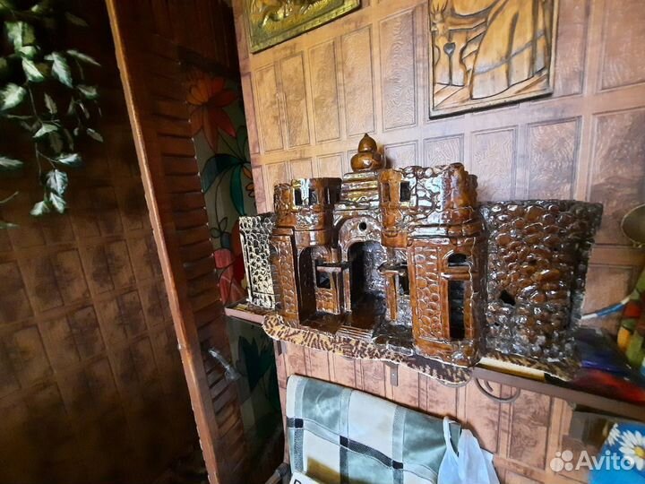 Большой замок для аквариума, грот