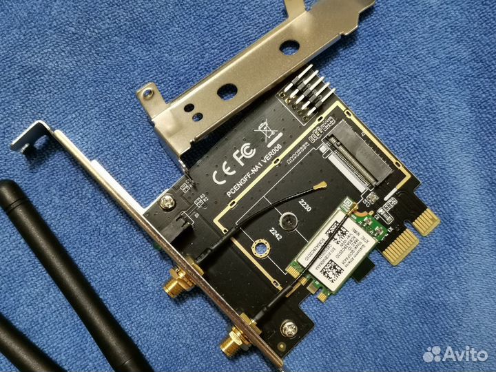 Адаптер WI-FI PCI-E x1 в M2 E kei ngff