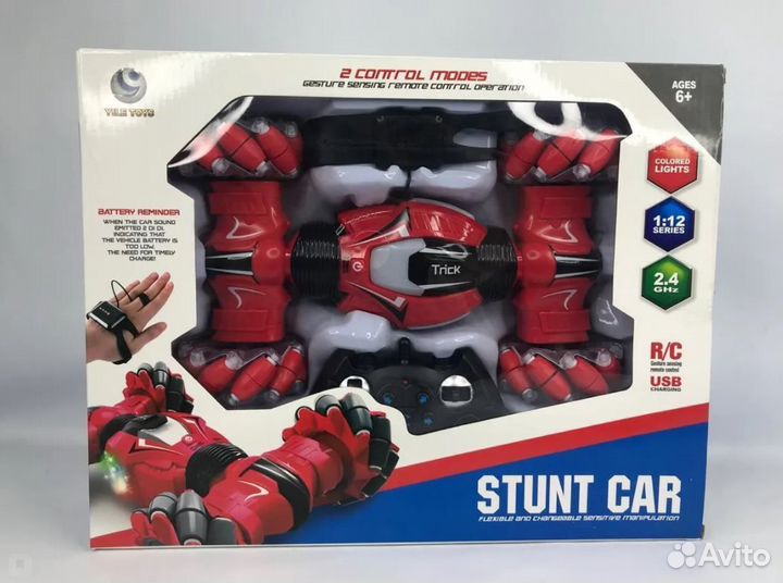 Машинка перевертыш c управлением рукой stunt CAR