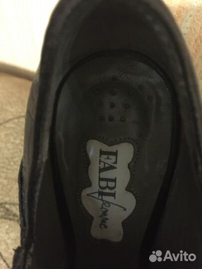 Кожаные ботильоны