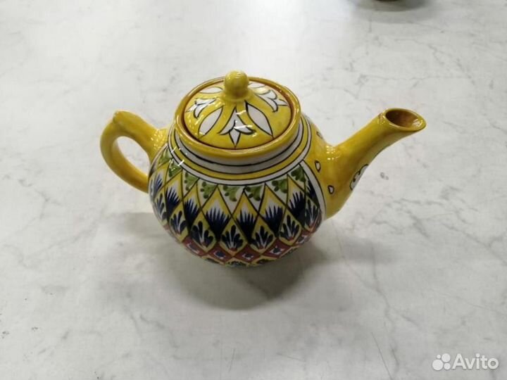 Чайник заварочный 1 л. желтый Мехроб