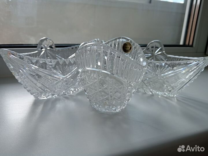 Салатник хрустальный, ваза, СССР