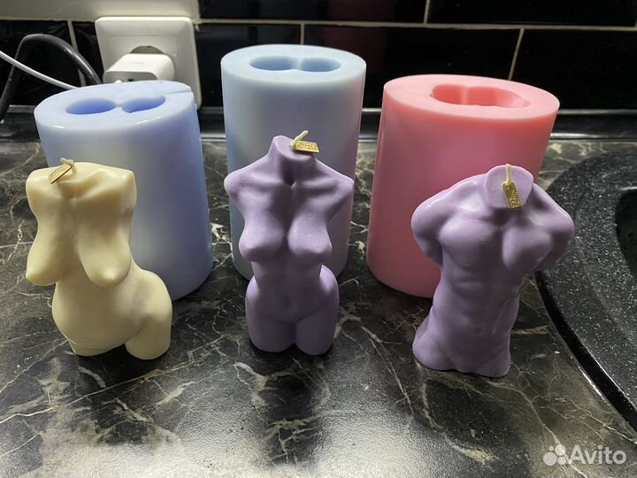Силиконовая форма молд свечи