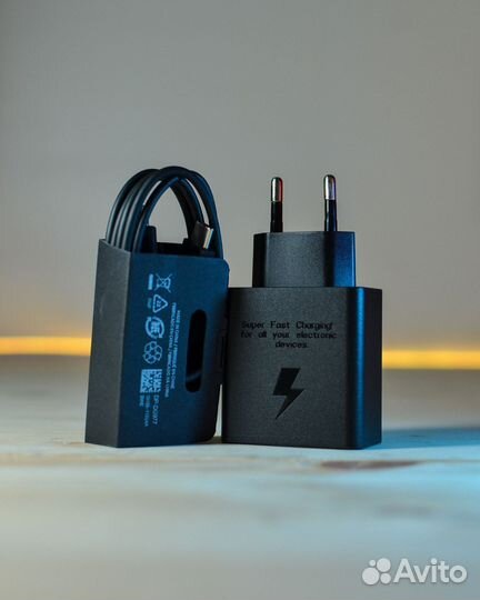 Зарядный блок samsung + кабель