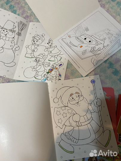 Детские книги, раскраски, наклейки