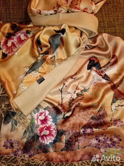 Шарф, палантин шёлковый