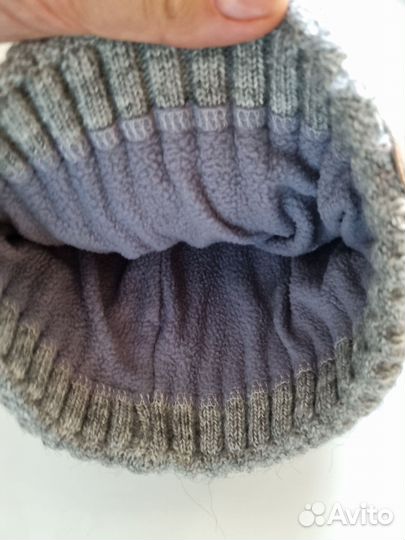 Шапка зимняя для девочки с натуральным мехом