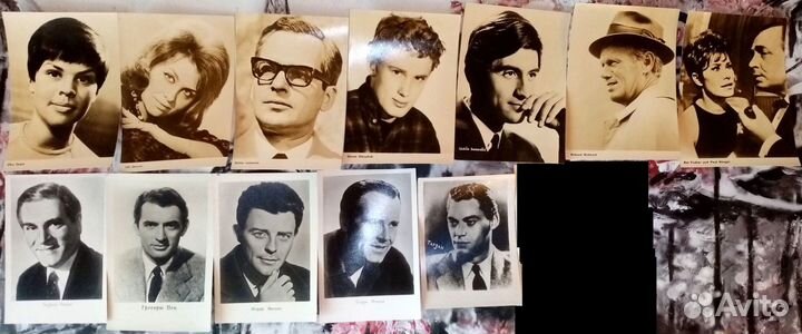 Открытки Актеры Кино и театра, коллекционные ч/б