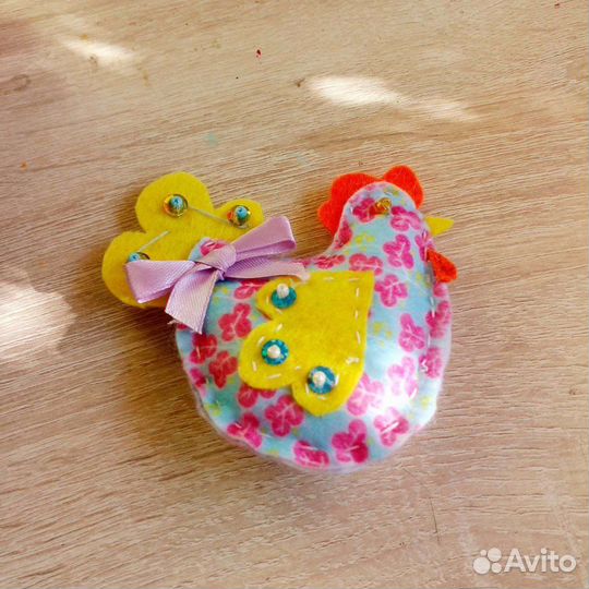 Ручная работа игрушка курочка из фетра