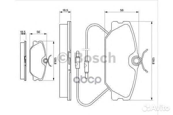 Колодки тормозные дисковые перед 0986469191
