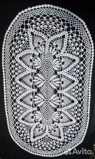 Салфетка овальная крючком