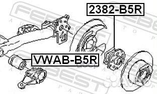 Сайлентблок задней балки VW Passat B5 95-05 febest