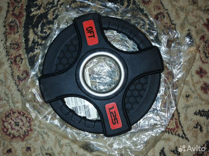 Диск для штанги диаметр 50 мм, вес 1.25 кг