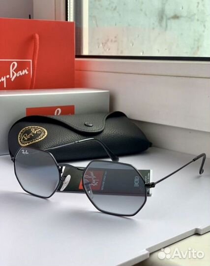 Очки ray ban octagonal пепельные