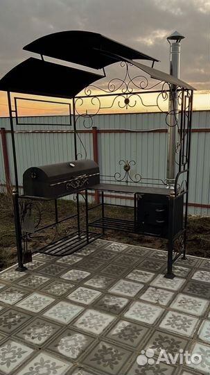 Мангал с крышей