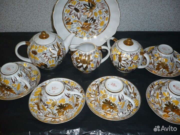 Сервиз-Золотая ромашка-лфз