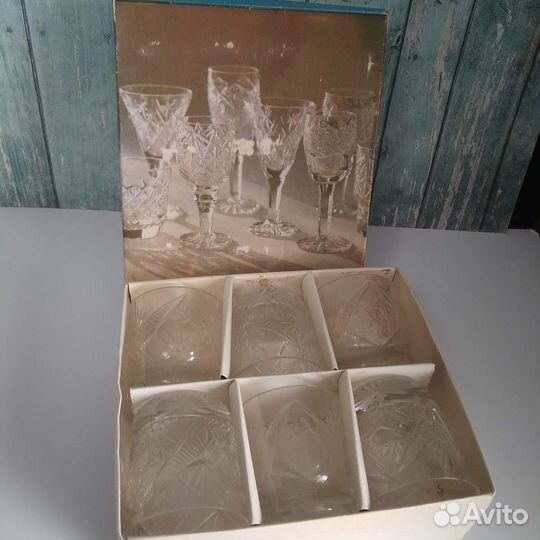 Хрустальные стаканы СССР, в коробке