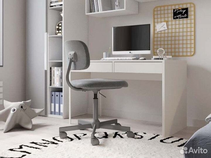 Белый письменный стол как икеа микке (IKEA micke)