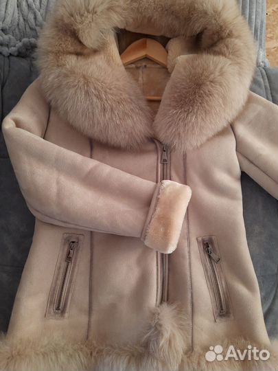 Зимняя дубленка женская 42 46