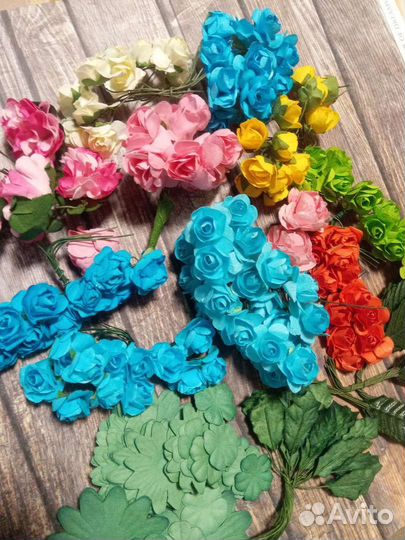 Бумажные цветы для скрапбукинга