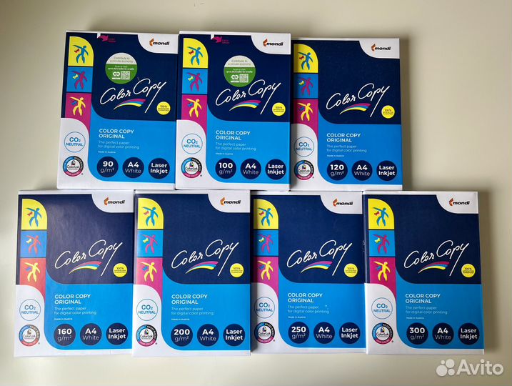 Бумага Color Copy A4, 90г/м2, 100г/м2, 120г/м2