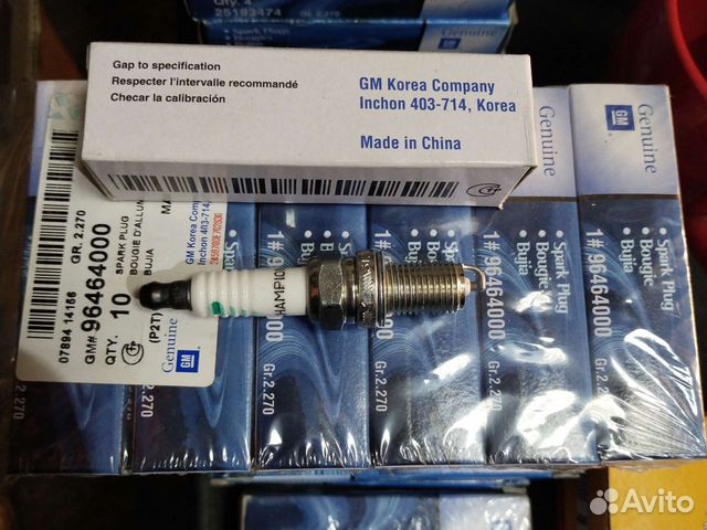 Свеча зажигания Chevrolet Spark 2010-2015