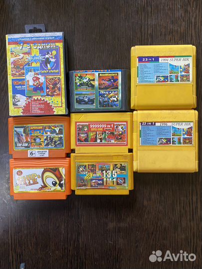 Картдриджи Dendy and Sega