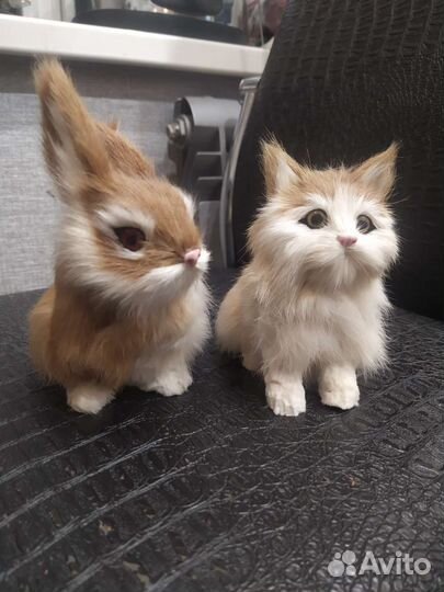 Интерьерные фигурки из натурального меха