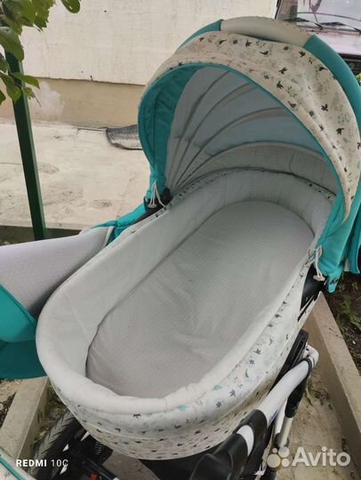 Коляска 3в1 на четырёх амортизаторах