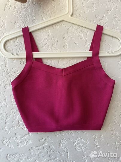 Топ розовый с замком сзади