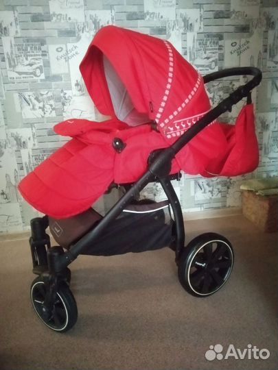 Коляска hoordi 3 в 1 (цвет красный) Торг
