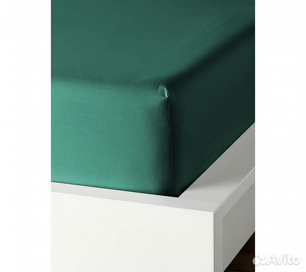 Простынь GoodNight Сатин 200х200х20 Лагуна на рези