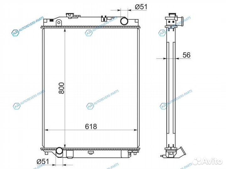IS0004-FVR34 Радиатор isuzu forward FVR34 10
