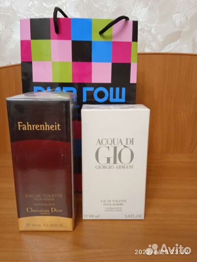 Мужская туалетная вода armani и dior