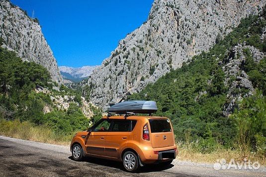 Бокс Terra Drive 480 серый матовый на Kia Soul