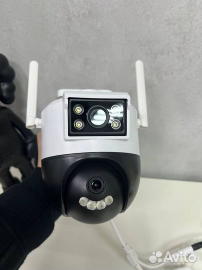 Камера видеонаблюдения уличная WiFi 2 объектива