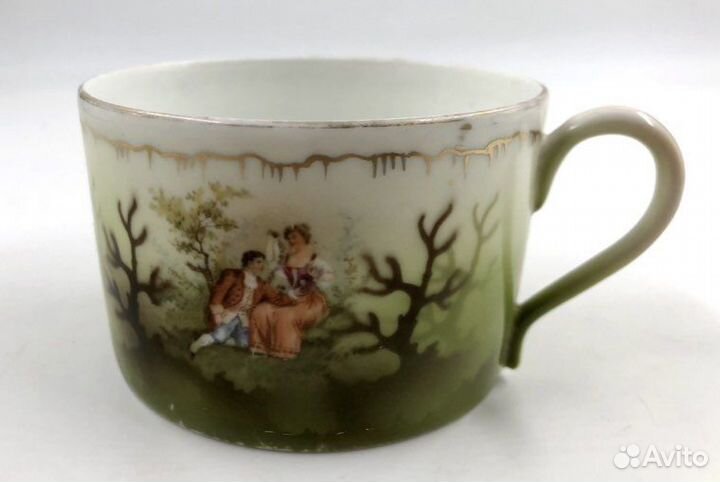 Чайная пара 19 век, Гарднер. Состояние на фото