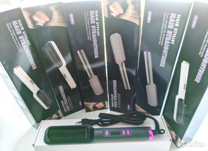 Расчёска выпрямитель для волос с дисплеем 80/230C