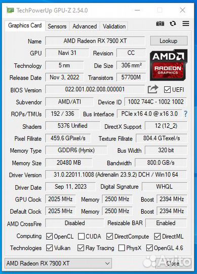 Gigabyte Radeon RX 7900 XT