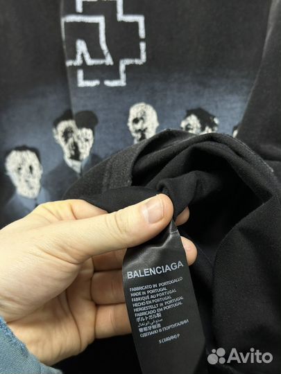 Футболка balenciaga rammstein oversize