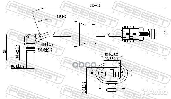 Датчик ABS chevrolet captiva задний. 10606-003