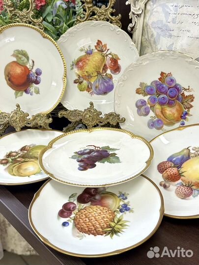 Тарелочки с фруктами от немецких мануфактур