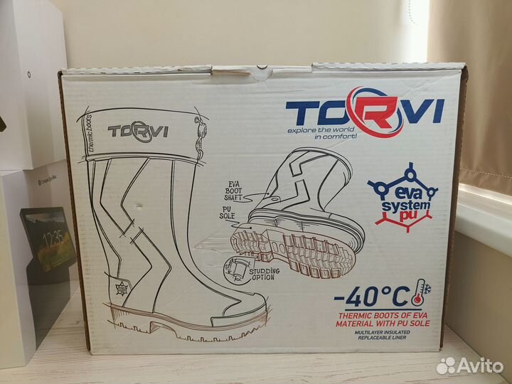 Новые Сапоги torvi Т-40 до 40 С пу, шипы + мех 42