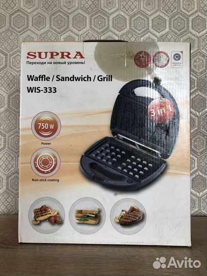 Вафельница/гриль 3 в 1 Supra (новая)